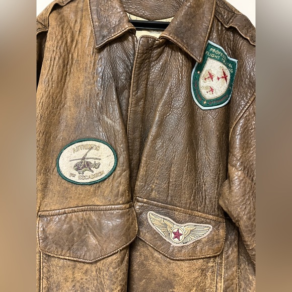 1987 Vintage Wilson’s Leather Bomber Jacket Size Small - Picture 4 of 11